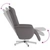 vidaXL Fauteuil inclinable de massage repose-pieds gris similicuir