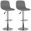 vidaXL Tabourets de bar lot de 2 gris clair tissu