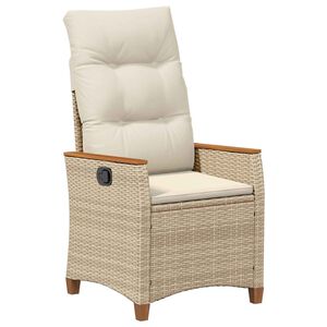 vidaXL Chaise de jardin inclinable Beige et cr&egrave;me 64 x 57,5 x 112 cm