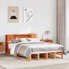 vidaXL Lit biblioth&egrave;que sans matelas cire marron 140x190cm bois massif