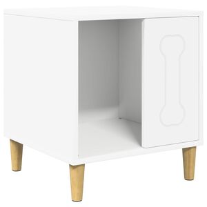 vidaXL Maison pour Chiens Blanc 44 x 42 x 49 cm Bois d'ing&eacute;nierie