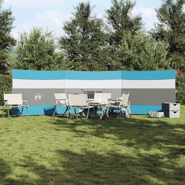 vidaXL Brise-vent de camping bleu 508x130 cm imperméable