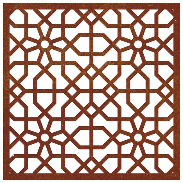 vidaXL D&eacute;coration murale jardin 55x55 cm acier corten design mauresque
