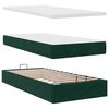 vidaXL Cadre de lit ottoman avec matelas vert fonc&eacute; 90x190 cm velours