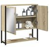 vidaXL Armoire de salle de bain &agrave; miroir ch&ecirc;ne sonoma bois ing&eacute;nierie