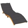 vidaXL Coussin de chaise longue anthracite mélangé 200x50x4 cm tissu