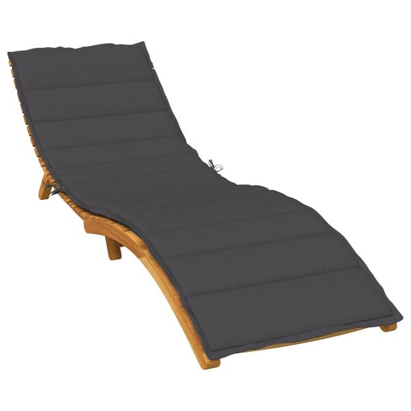 vidaXL Coussin de chaise longue anthracite mélangé 200x50x4 cm tissu