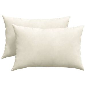 vidaXL Coussins de canap&eacute; 2 pcs Cr&egrave;me 60 x 40 cm