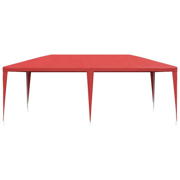 vidaXL Tente de f&ecirc;te Rouge 600 x 300 x 255 cm PE et acier