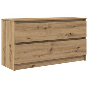 vidaXL Meuble TV ch&ecirc;ne artisanal 100x35x54 cm bois d'ing&eacute;nierie