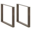 vidaXL Pieds de table &agrave; manger en U 3 pi&egrave;ces Acier naturel 100 x (72-73) cm Acier