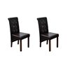 vidaXL Chaises &agrave; manger lot de 2 marron similicuir