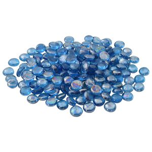 vidaXL P&eacute;pite en verre 17-19 mm Bleu cobalt clair Verre