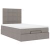 VidaXL Cadre de lit ottoman avec matelas taupe 120x190 cm tissu