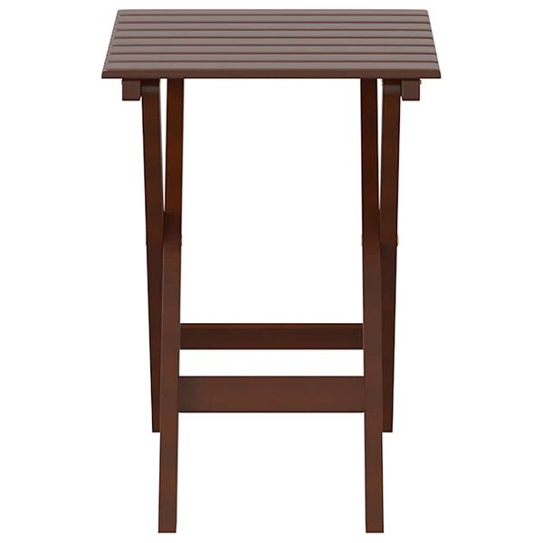 vidaXL Table d’appoint pliable marron bois de peuplier massif