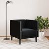 vidaXL Fauteuil Chesterfield Autre Noir 71 x 74.5 x 70.5 cm Velours