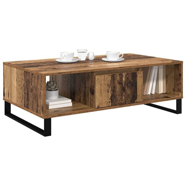 vidaXL Table basse Bois ancien 104 x 60 x 35 cm Bois d'ing&eacute;nierie