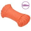 vidaXL Corde de travail Orange 3 mm 100 m Polypropyl&egrave;ne