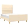 vidaXL Cadre de lit sans matelas cr&egrave;me 120x200 cm tissu