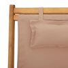 vidaXL Chaises de plage pliantes lot de 2 taupe tissu et bois massif