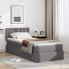 vidaXL Lit avec rangement et matelas Gris 90 x 190 cm Simili cuir