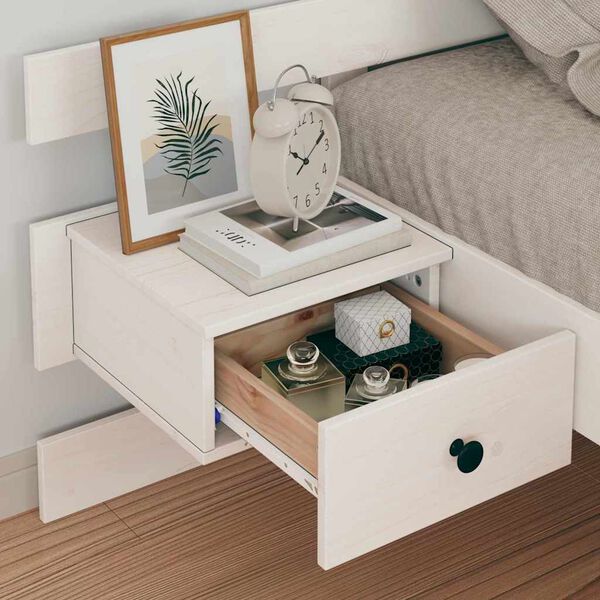 vidaXL Cadre de lit avec t&ecirc;te de lit Blanc 90 x 200 cm Pin massif