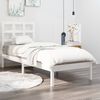 vidaXL Cadre de lit sans matelas blanc 90x190 cm bois massif
