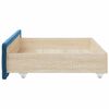 vidaXL Tiroirs de lit 2 pcs bleu bois d'ing&eacute;nierie et tissu