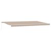vidaXL Auvent Rétractable Beige 600 × 300 cm Polyester et métal
