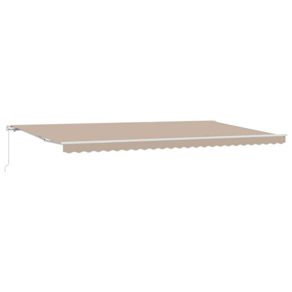vidaXL Auvent Rétractable Beige 600 × 300 cm Polyester et métal