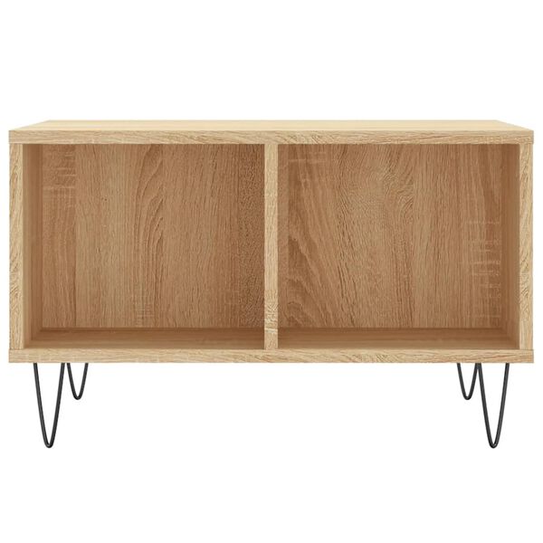 vidaXL Table basse Ch&ecirc;ne sonoma 60x50x36,5 cm Bois d'ing&eacute;nierie