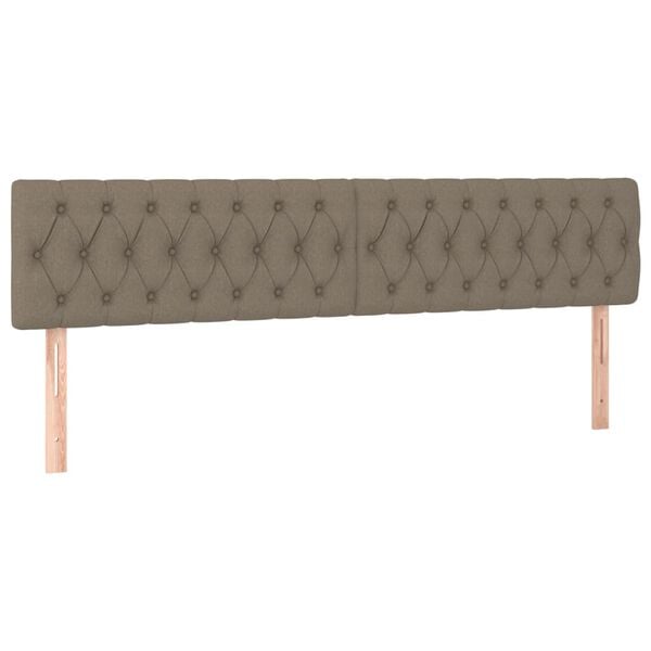 vidaXL T&ecirc;tes de lit Taupe 180x7x78/88 cm Tissu