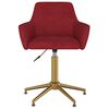 vidaXL Chaises pivotantes &agrave; manger lot de 6 Rouge bordeaux Velours