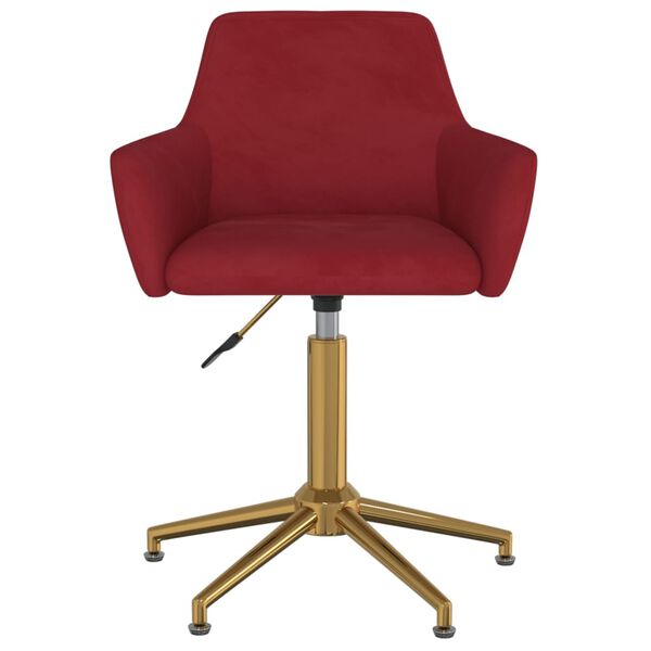 vidaXL Chaises pivotantes &agrave; manger lot de 6 Rouge bordeaux Velours