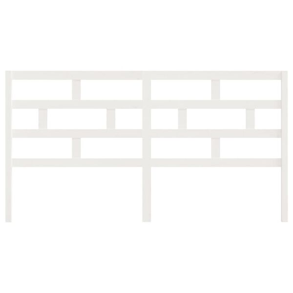 vidaXL T&ecirc;te de lit Blanc 186x4x100 cm Bois massif de pin