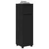 vidaXL Cabinet de salle de bain avec tiroir Noir 30,5 x 30 x 101 cm