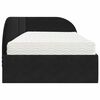 vidaXL Cadre de lit d'angle avec matelas 2 pcs Noir Velours