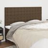 vidaXL T&ecirc;te de lit marron fonc&eacute; 180 x 5 x 118/128 cm Tissu