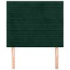 vidaXL T&ecirc;te de lit Vert fonc&eacute; 90x5x118/128 cm Velours