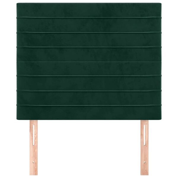 vidaXL T&ecirc;te de lit Vert fonc&eacute; 90x5x118/128 cm Velours