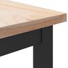 vidaXL table Naturel 100 x 50 x 77 cm Bois d'ing&eacute;nierie et acier