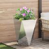 vidaXL Jardini&egrave;re 2 pcs Argent 50 x 50 x 75 cm Acier inoxydable