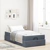 vidaXL Cadre de lit avec matelas avec matelas 2 pcs Gris Fonc&eacute; Velours