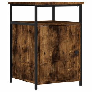 vidaXL Table de chevet ch&ecirc;ne fum&eacute; 40x42x60 cm bois d'ing&eacute;nierie