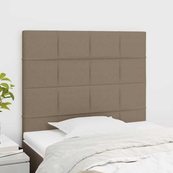 vidaXL T&ecirc;te de lit Taupe 90x5x118/128 cm Tissu