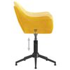 vidaXL Chaises &agrave; manger pivotantes lot de 2 jaune moutarde velours