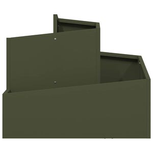 vidaXL Cache-pot de jardin Vert olive 60 x 60 x 50 cm