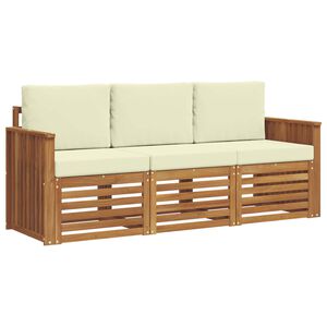 vidaXL Ensembles de canap&eacute;s avec coussin 3 pcs Naturel et Cr&egrave;me