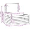 vidaXL Canap&eacute; d'ext&eacute;rieur extr&eacute;mit&eacute; Naturel 91 x 63 x 73 cm