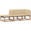 vidaXL Unit&eacute;s de sofa sectionnel d'ext&eacute;rieur 3 Pi&egrave;ce Naturel